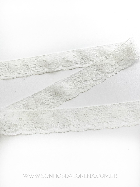 FITA RENDA RÍGIDA OFF WHITE DE 37MM COM 2 METROS