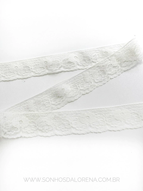 FITA RENDA RÍGIDA OFF WHITE DE 37MM COM 2 METROS