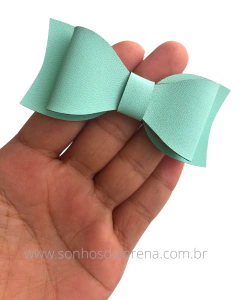 LAÇO DE LONITA NAPA FOSCA COR MENTA 7,5X3,5CM UNIDADE - comprar online