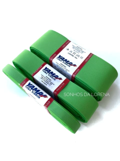 FITA GORGURÃO LISO YAMA COR 555 GREEN FLASH COM 10 METROS