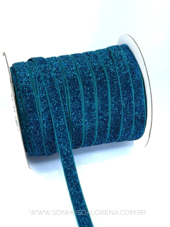 FITA DE LUREX 10MM TURQUESA COM 3 METROS - comprar online