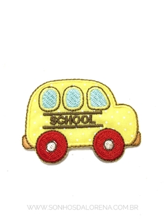 APLIQUE TERMOCOLANTE ÔNIBUS ESCOLAR TAM P 5X6CM UNIDADE - Sonhos da Lorena