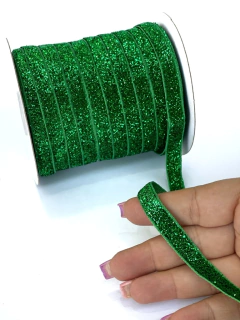 FITA DE LUREX SANDING 10MM VERDE BANDEIRA COM 3 METROS - comprar online