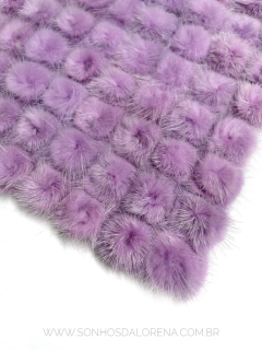 POMPONS ACHATADINHOS DE PELUCIA 2,5CM LILÁS 2 UNIDADES