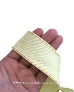 FITA JEANS SINIMBU AMARELA COM PESPONTO AMARELO COR:21 ROLO COM 10 METROS - comprar online