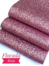 LONITA DE GLITER FLOCADA ROSA TAMANHO 22X50CM