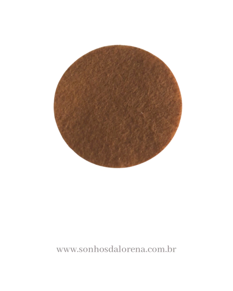 CIRCULO DE FELTRO CARAMELO 3,5CM X 3,5CM 10 UNIDADES