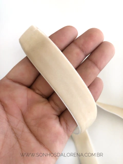 FITA VELUDO SANDING 22MM 28 CREME POR METRO - comprar online