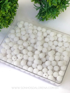 BOLAS FRAMBOESA DE 10MM BRANCA 20 GRAMAS