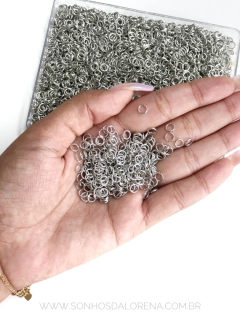 ARGOLINHAS PARA PULSEIRAS DE 5MM CROMADO 10G APROXIMADAMENTE 170 UNIDADES - comprar online