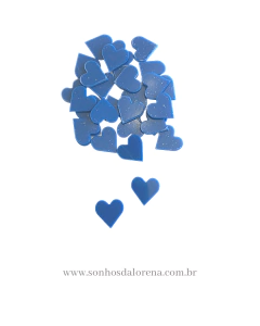APLIQUE ACRILICO CORAÇÃO AZUL ROYAL 1CM COM 30 UNIDADES