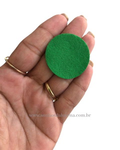 CIRCULO DE FELTRO VERDE BANDEIRA 3,5CM X 3,5CM 10 UNIDADES - comprar online
