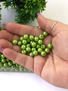 PEROLAS EM ABS VERDE 6MM COM 30 GRAMAS - comprar online