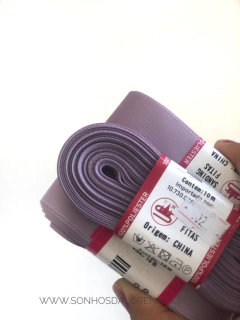FITA GORGURÃO LISO SANDING COR 281 LILÁS FRESCO COM 10 METROS - comprar online