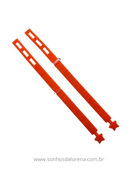 PULSEIRA EMBORRACHADA LARANJA NEON (2 UNIDADES)