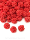 POMPOM DE MALHA 2,5CM COM 10 UNIDADES CORAL
