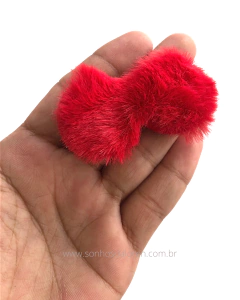 LACINHO DE PELÚCIA VERMELHO 3X5CM 2 UNIDADES - comprar online
