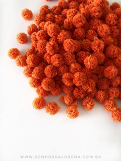 POMPONS DE MALHA 1,5CM LARANJA (10 UNIDADES) na internet