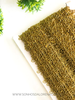 FITA ENTRELAÇADA DOURADA 3CM COM 01 METRO GALÃO LDD-655