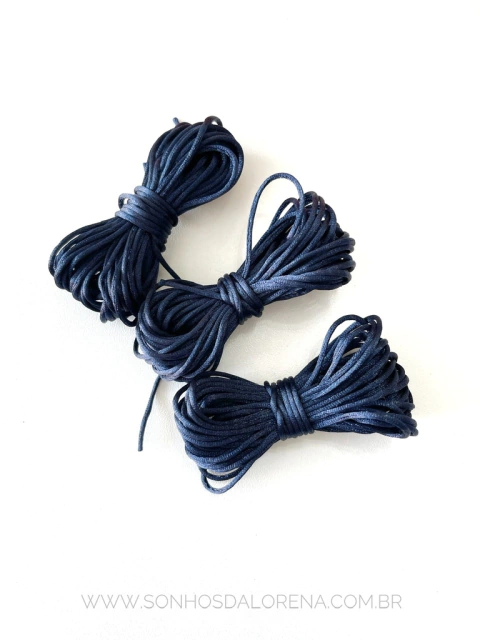 RABO DE RATO AZUL MARINHO 1MM KIT COM 05 METROS