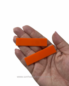 PLAQUINHA PARA AIRCLIP TAM 6CM X 1,5CM (2 UNIDADES) LARANJA - comprar online