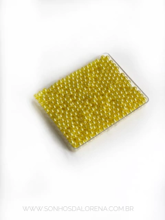 PEROLA EM ABS AMARELO GEMA DE 6MM COM 30 GRAMAS
