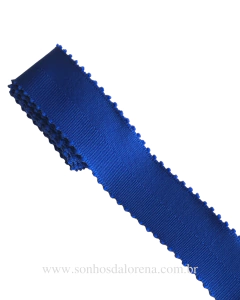 FITA POMPOM COR AZUL ROYAL DE 38MM KIT COM 3 METROS