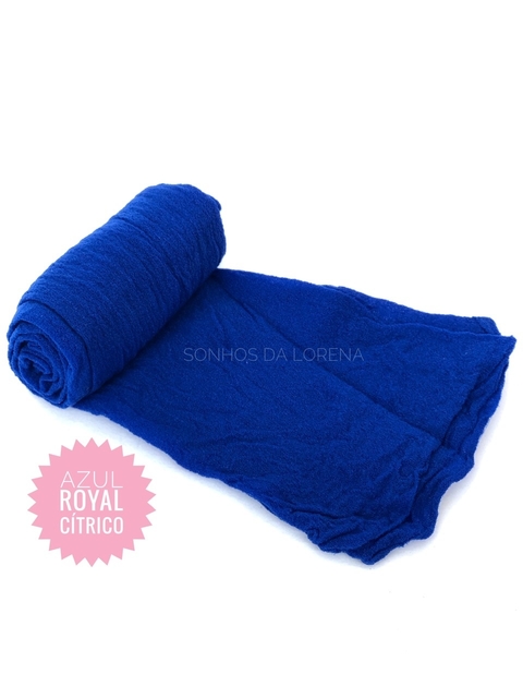 MEIA DE SEDA ORIENTAL AZUL ROYAL CÍTRICO