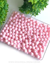 BOLA LEITOSAS DE 8MM ROSA BEBE COM 30 GRAMAS