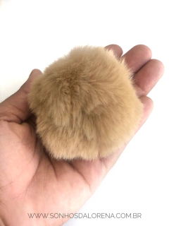 POMPOM DE PELUCIA 7CM BEGE GRANDÃO UNIDADE - comprar online