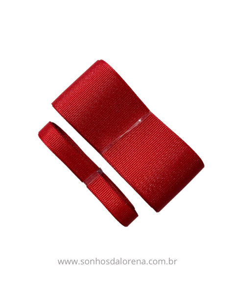 FITA GORGURÃO PURL RED PRATEADO COM 3 METROS (235)