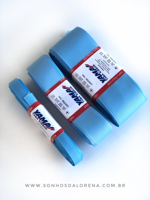 FITA GORGURÃO LISO YAMA COR 311 BLUE MIST COM 10 METROS