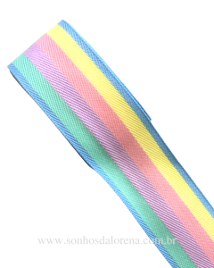 FITA YAMA 38MM ARCO IRIS CANDY COM 3 METROS