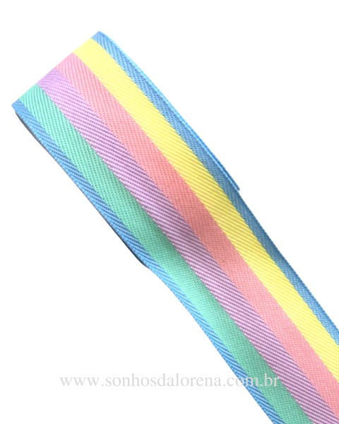 FITA YAMA 38MM ARCO IRIS CANDY COM 3 METROS