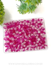 BOLAS CRAQUELADAS MESCLADAS 8MM PINK/CRISTAL 30 GRAMAS
