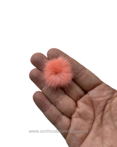 POMPONS ACHATADINHOS DE PELUCIA 2,5 GOIABA 2 UNIDADES - comprar online