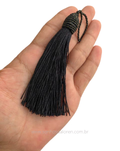 TASSEL POLIESTER PRETO 14CM UNIDADE - comprar online