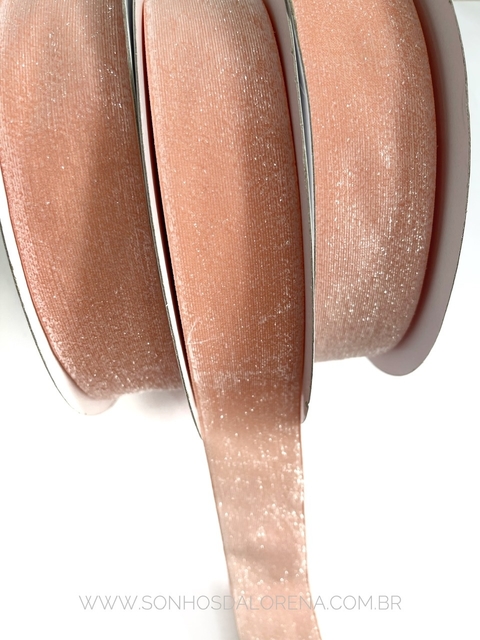 FITA DE LUREX 38MM SALMÃO CANDY PEÇA COM 3 METROS