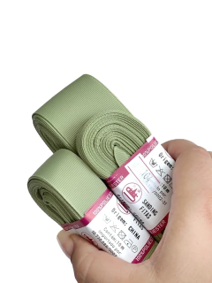 Imagem do FITA GORGURÃO LISO SANDING COR 104 VERDE OLIVA COM 10 METROS