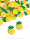 APLIQUE ACRILICO ABACAXI GLITER FINO 2,5CM KIT 02 UNIDADES