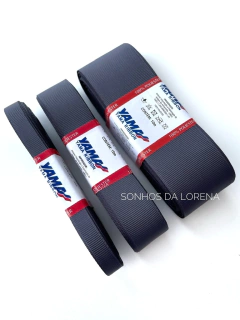 FITA GORGURÃO LISO YAMA COR 077 CHARCOAL COM 10 METROS na internet