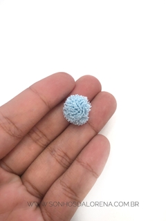 KIT COM 10 POMPONS DE MALHA DE 1,5CM AZUL BB - comprar online