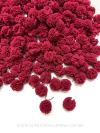 KIT COM 10 POMPONS DE MALHA DE 1,5CM MARSALA