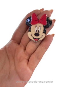 APLIQUE ACRILICO MINNIE LAÇO VERMELHO 2 UNIDADES - comprar online