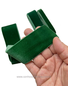 FITA DE VELUDO VERDE BANDEIRA POR METRO - comprar online