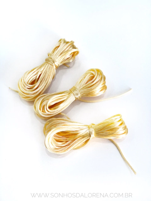 RABO DE RATO CREME 1MM KIT COM 05 METROS