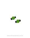 APLIQUE ACRILICO HALLOWEEM BALA VERDE 1,5CM (02 UNIDADES)