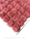 POMPONS ACHATADINHOS DE PELUCIA 4,5CM ROSA GOIABA 2 UNIDADES