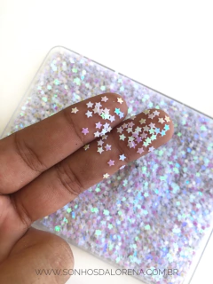 CONFETES DE ESTRELAS BRANCO COM 15 GRAMAS - comprar online