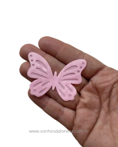 BORBOLETA VAZADA ROSA BEBE 4CM COM 02 UNIDADES - comprar online